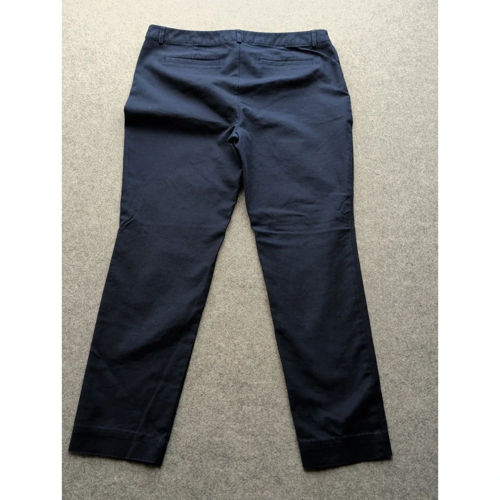 Michael Kors Women's Navy Blue Ankle Chino Trousers Pants Size 12